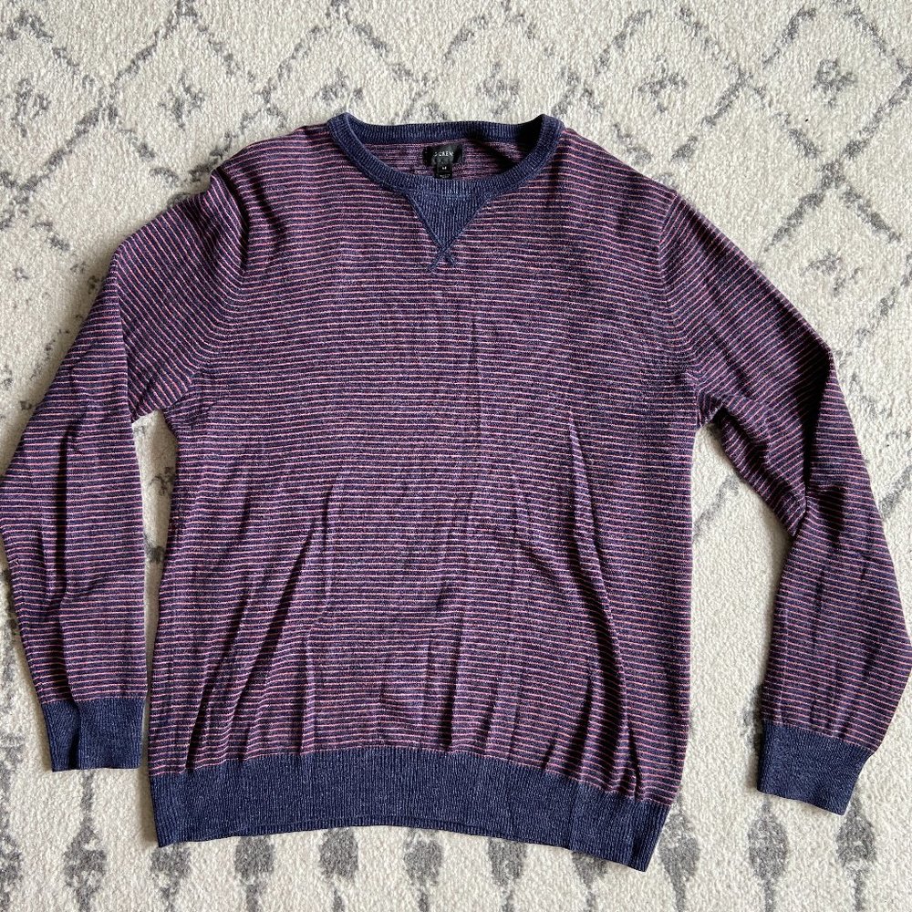 J. Crew Cotton Thin Striped sweater